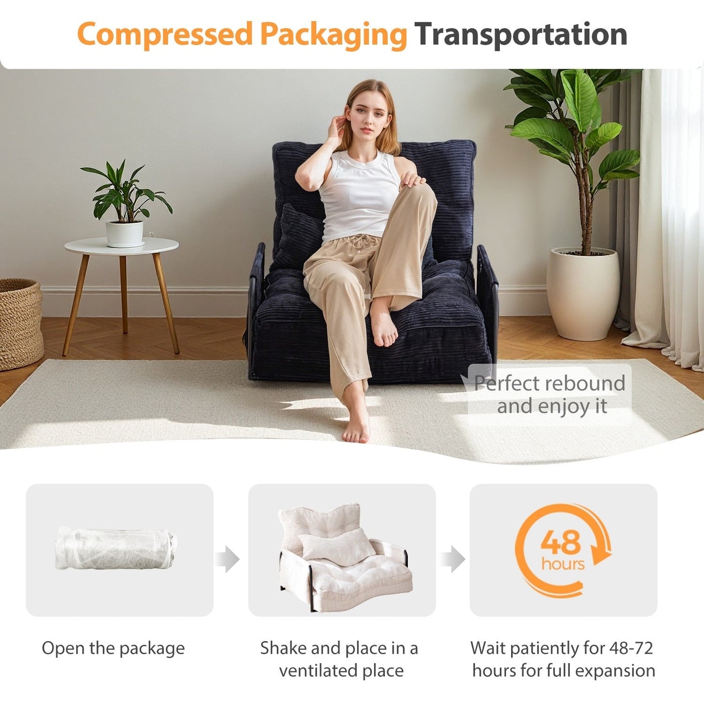 Divano a sacco, divano letto da terra - 30x25,6