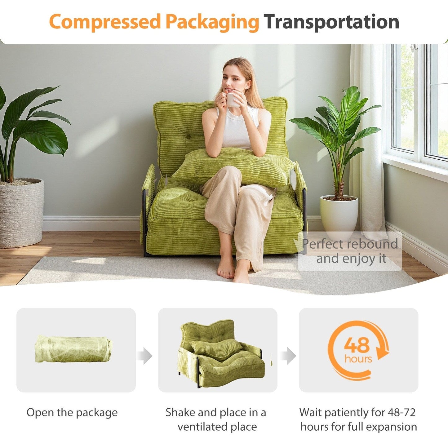 Divano a sacco, divano letto da terra - 30x25,6