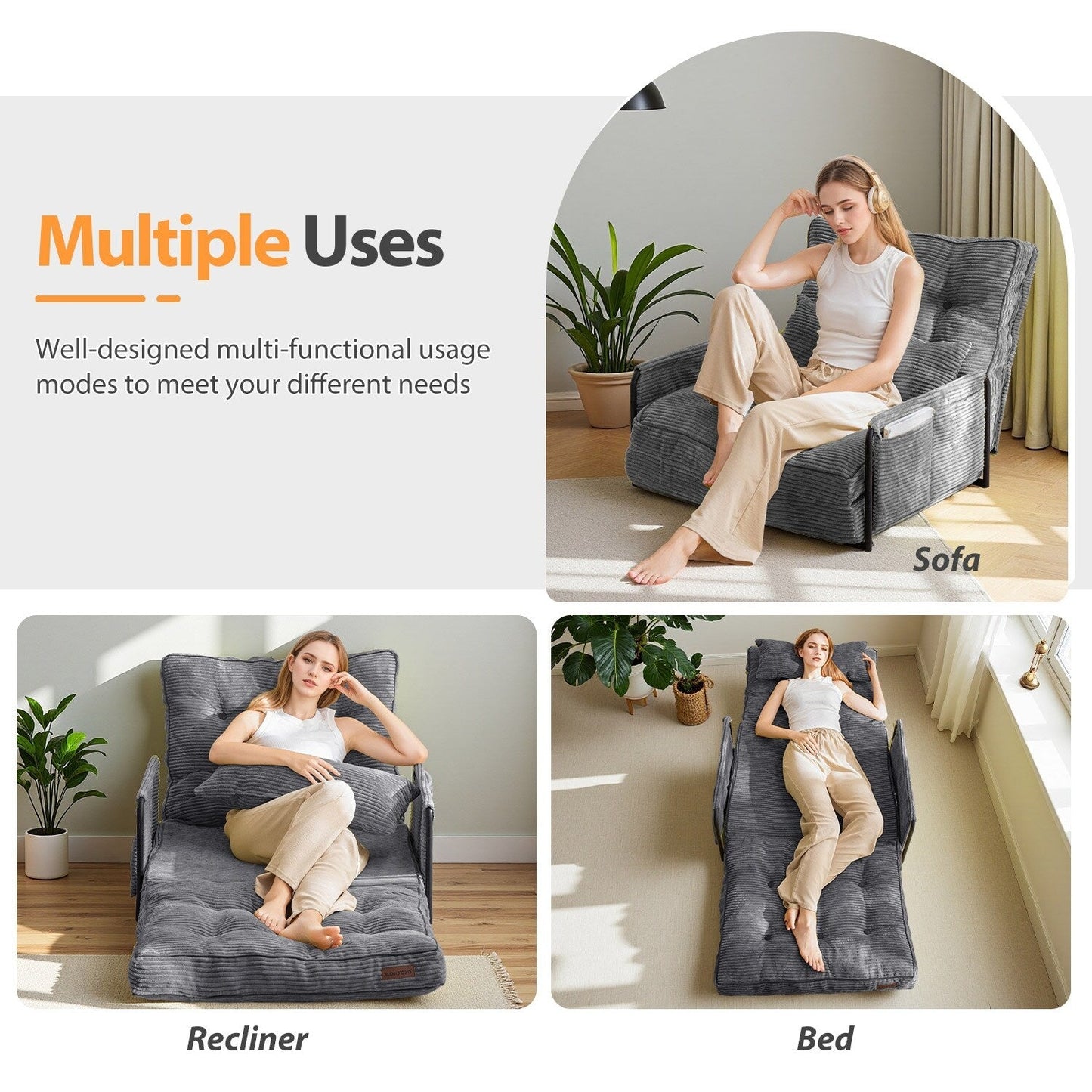 Divano a sacco, divano letto da terra - 30x25,6