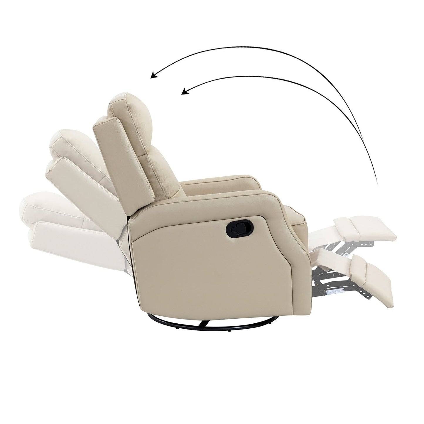 Set di 2 poltrone reclinabili Beatriz per soggiorno con base in metallo