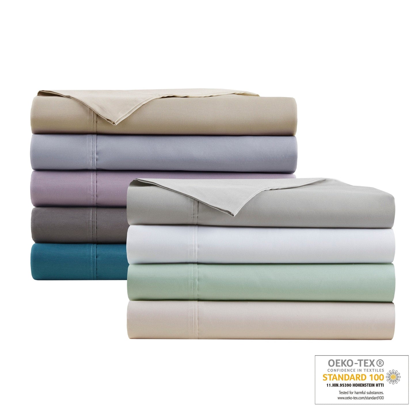 Beautyrest 600 Thread Count - Set di lenzuola rinfrescanti in misto cotone, 4 pezzi
