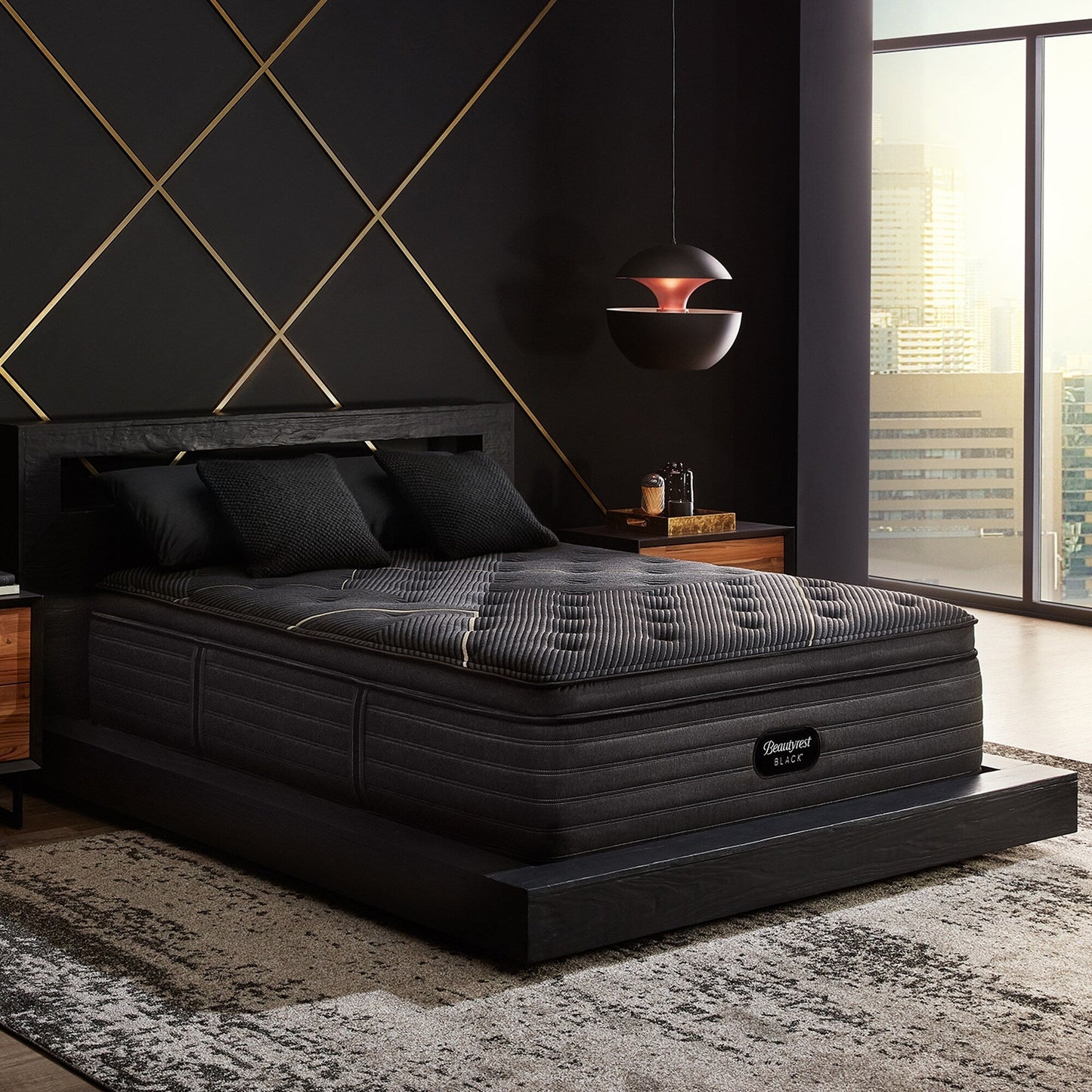 Materasso Beautyrest Black K-Class 15,75 con cuscino superiore rigido
