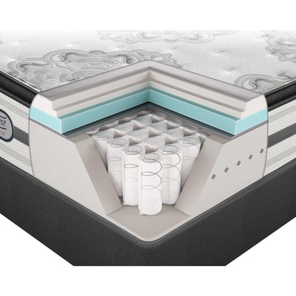 Set di materassi California King-size Beautyrest Platinum da 14 pollici in memory foam AirCool Plush