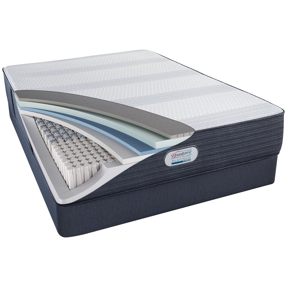 Set di materassi ibridi Beautyrest Platinum Crestridge da 13 pollici, modello Full-size - N/D