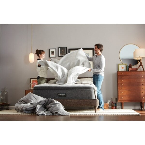 Set di materassi Beautyrest Silver Maddyn da 14 pollici con cuscino superiore rigido di lusso