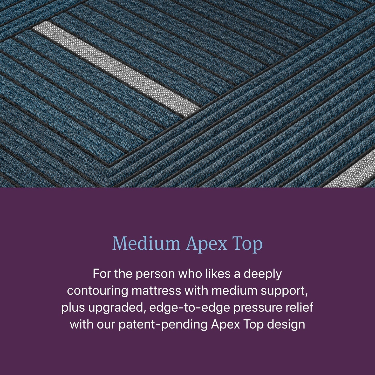 Materasso Beautyrest World Class Level Four Hybrid Medium Apex PillowTop - Blu scuro