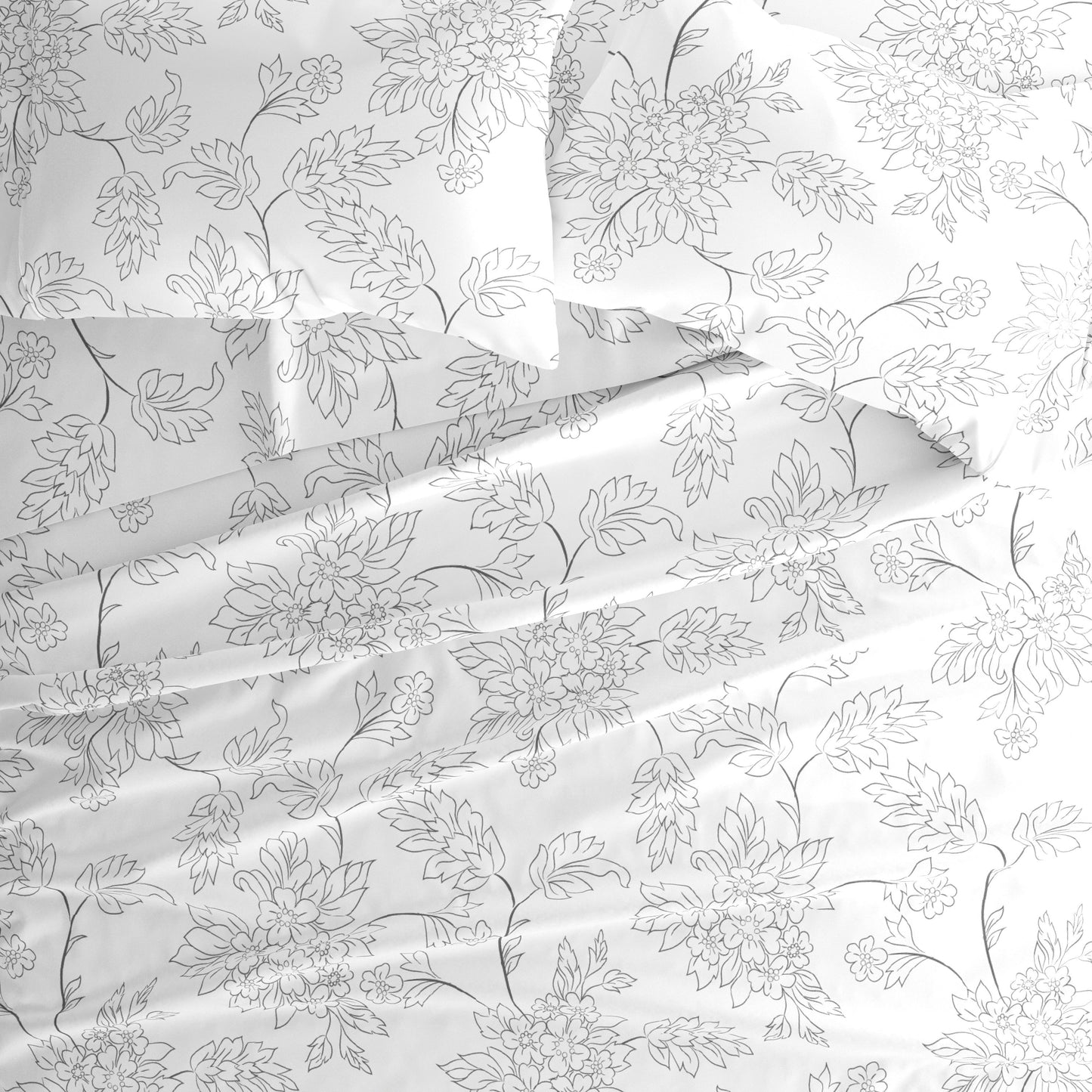 Set di lenzuola con tasca profonda, 4 pezzi, stampate e doppia spazzolatura di Becky Cameron