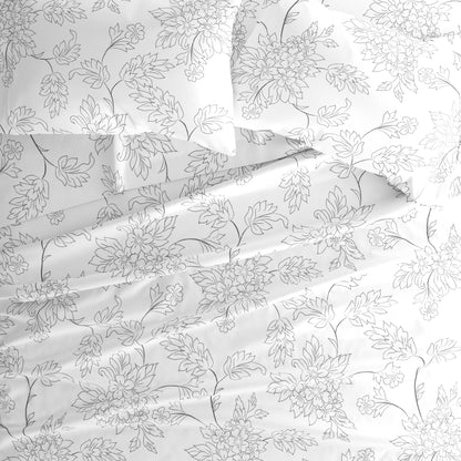 Set di lenzuola con tasca profonda, 4 pezzi, stampate e doppia spazzolatura di Becky Cameron