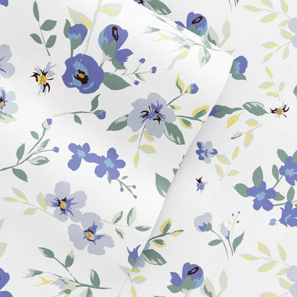 Set di lenzuola con tasca profonda, 4 pezzi, stampate e doppia spazzolatura di Becky Cameron