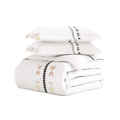 Set copripiumino 3 pezzi Becky Cameron Natural Geo Lines