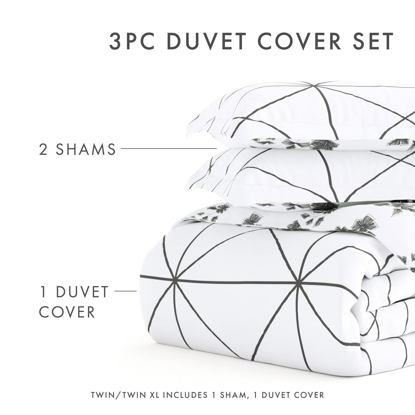 Set copripiumino reversibile da 3 pezzi Becky Cameron Oversized Country Home