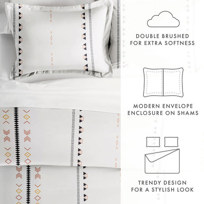 Set copripiumino 3 pezzi Becky Cameron Natural Geo Lines