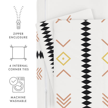 Set copripiumino 3 pezzi Becky Cameron Natural Geo Lines