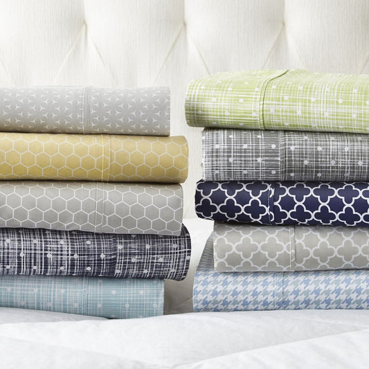 Set di lenzuola con tasche profonde, 4 pezzi, stampate e ultra morbide di Becky Cameron