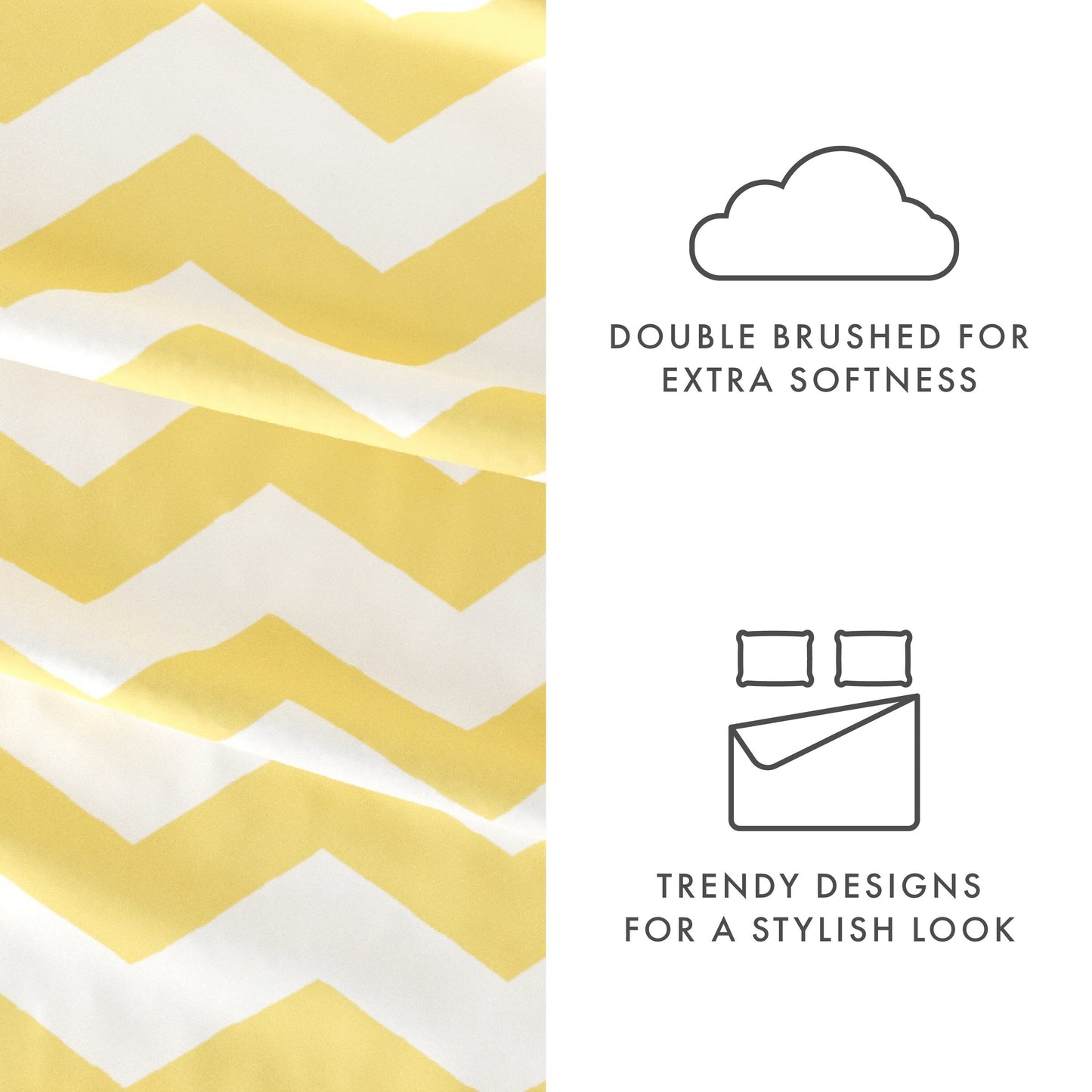 Set di lenzuola con tasche profonde, 4 pezzi, stampate e ultra morbide di Becky Cameron