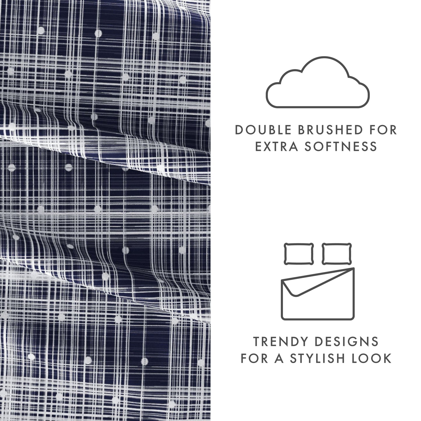 Set di lenzuola con tasche profonde, 4 pezzi, stampate e ultra morbide di Becky Cameron