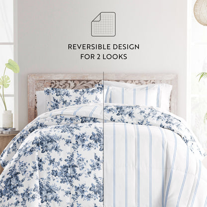 Set copripiumino reversibile con motivo a rose di cavolo di Becky Cameron