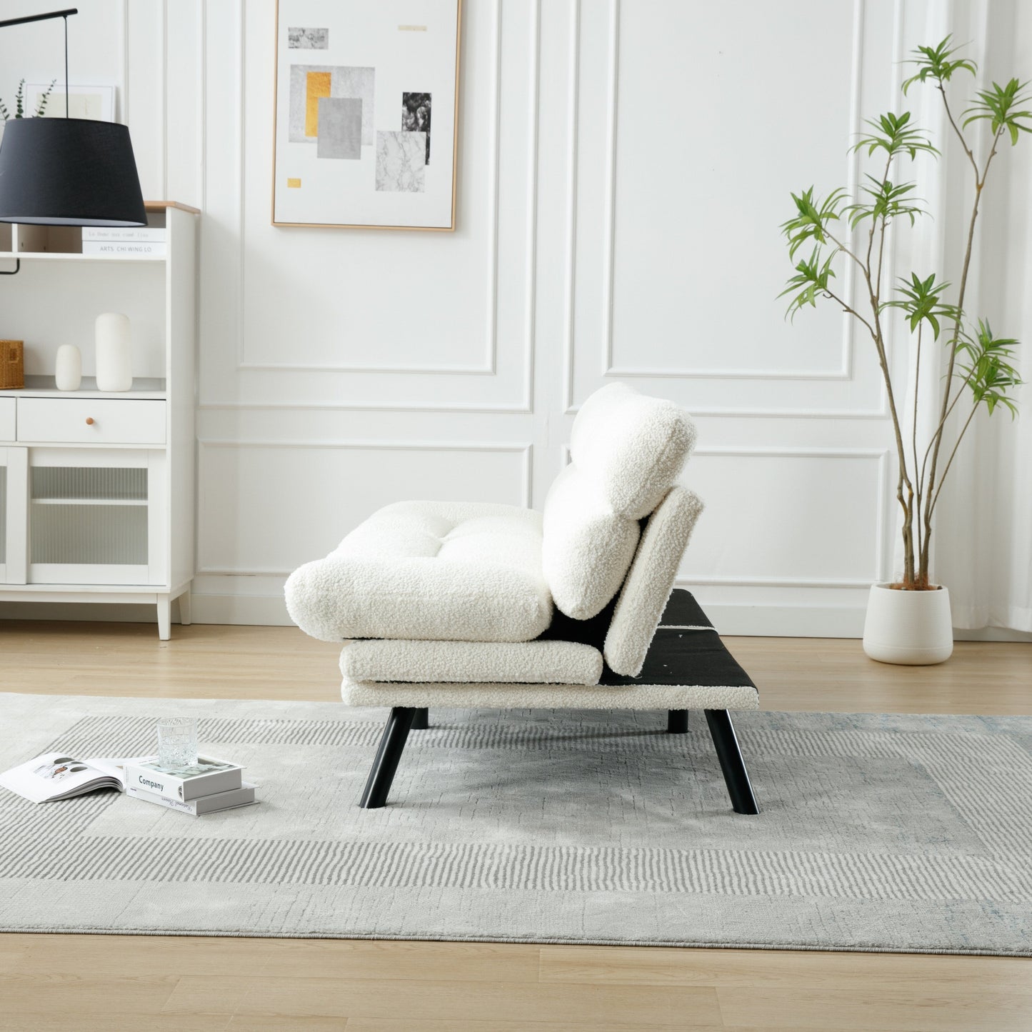 Mobili per camera da letto, mobili per soggiorno, divano con cuscino spesso, divano letto, divano letto con piedini in metallo.