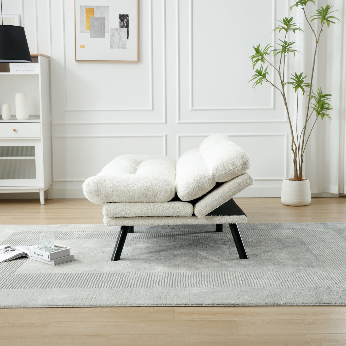 Mobili per camera da letto, mobili per soggiorno, divano con cuscino spesso, divano letto, divano letto con piedini in metallo.