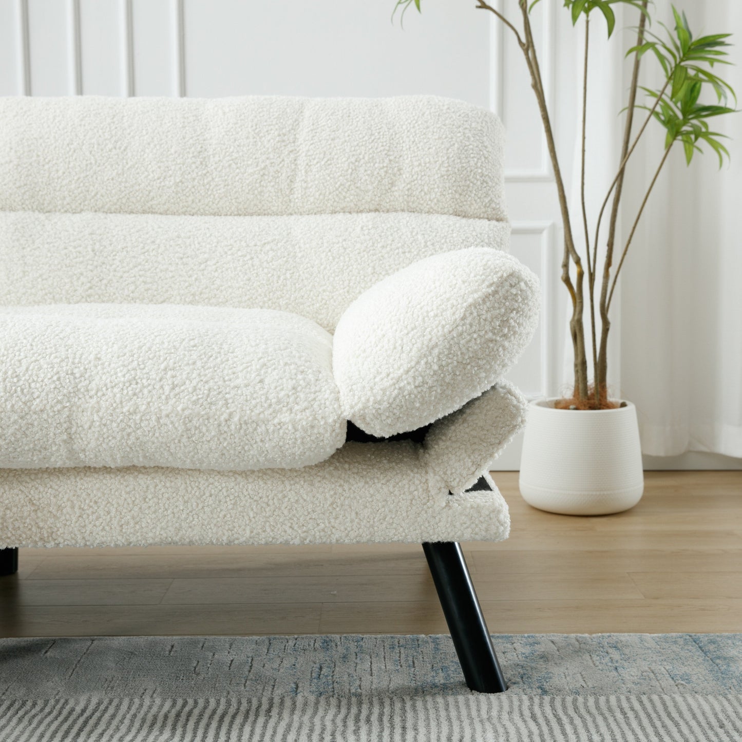 Mobili per camera da letto, mobili per soggiorno, divano con cuscino spesso, divano letto, divano letto con piedini in metallo.