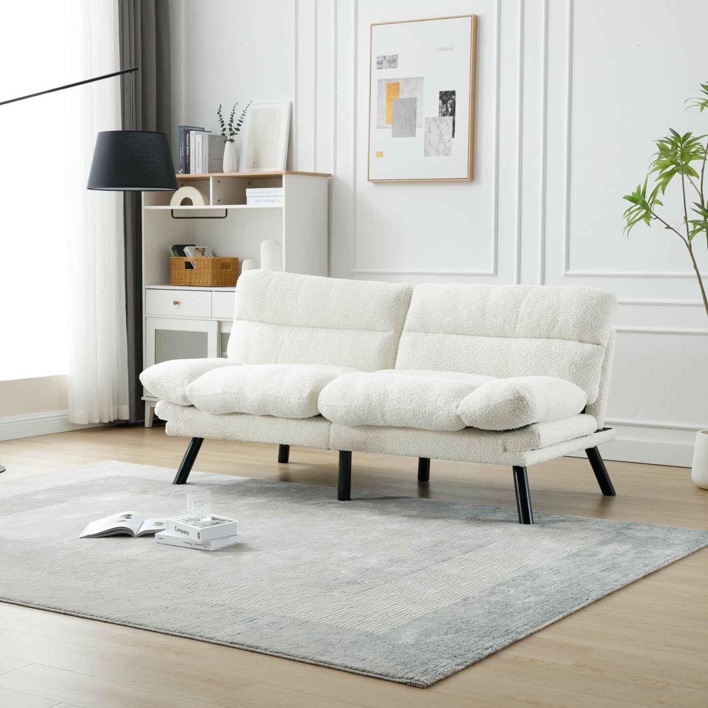 Mobili per camera da letto, mobili per soggiorno, divano con cuscino spesso, divano letto, divano letto con piedini in metallo.