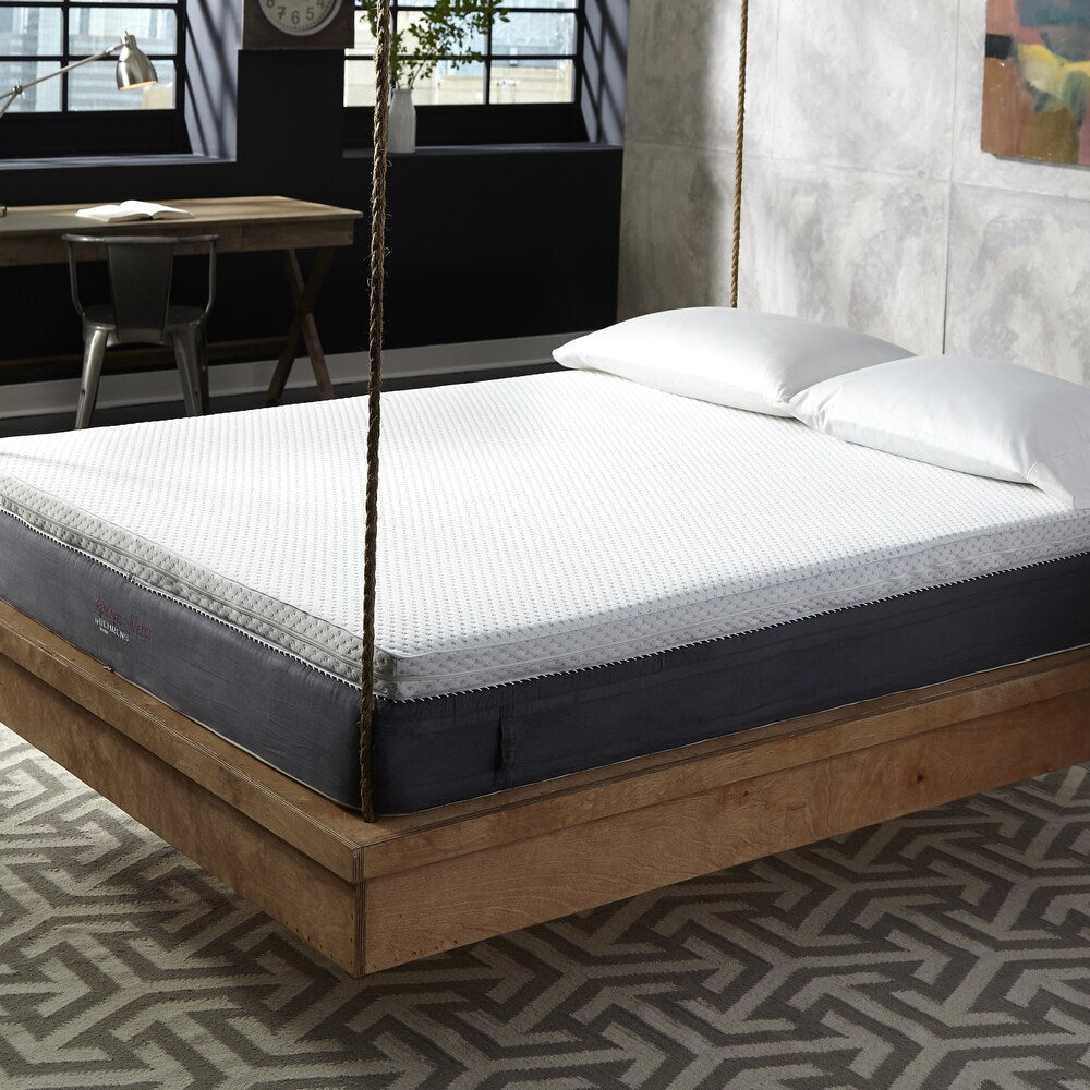 Materasso Behrens Kensington Manor da 11 pollici, trapuntato e reversibile, con parte superiore in memory foam