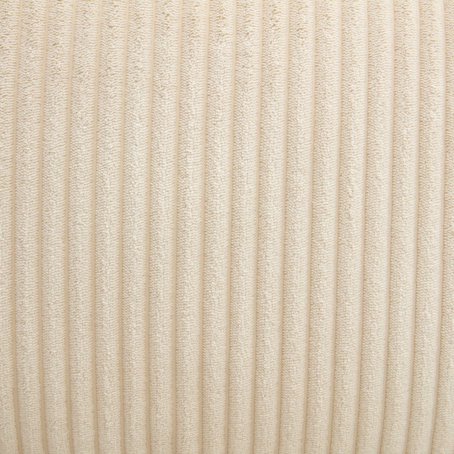 Divano a 3 posti imbottito in velluto a coste beige 105 con cuscini posteriori rimovibili e 5 cuscini per soggiorno