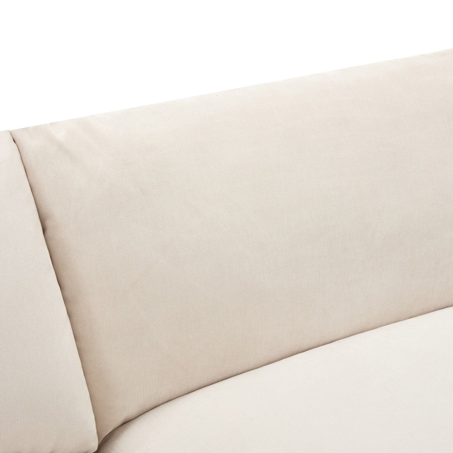 Divano beige 119,5 in poliestere a 3 posti con 2 contenitori e gambe in legno di gomma per soggiorno