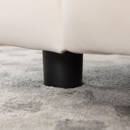 Divano beige a 3 posti con federa rimovibile