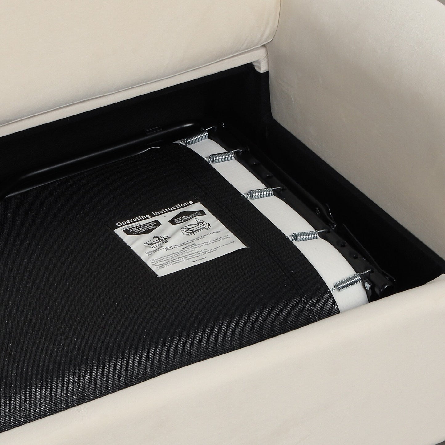 Divano letto estraibile 2 in 1 in velluto beige da 57,4 pollici con materasso singolo di alta qualità e due porte USB