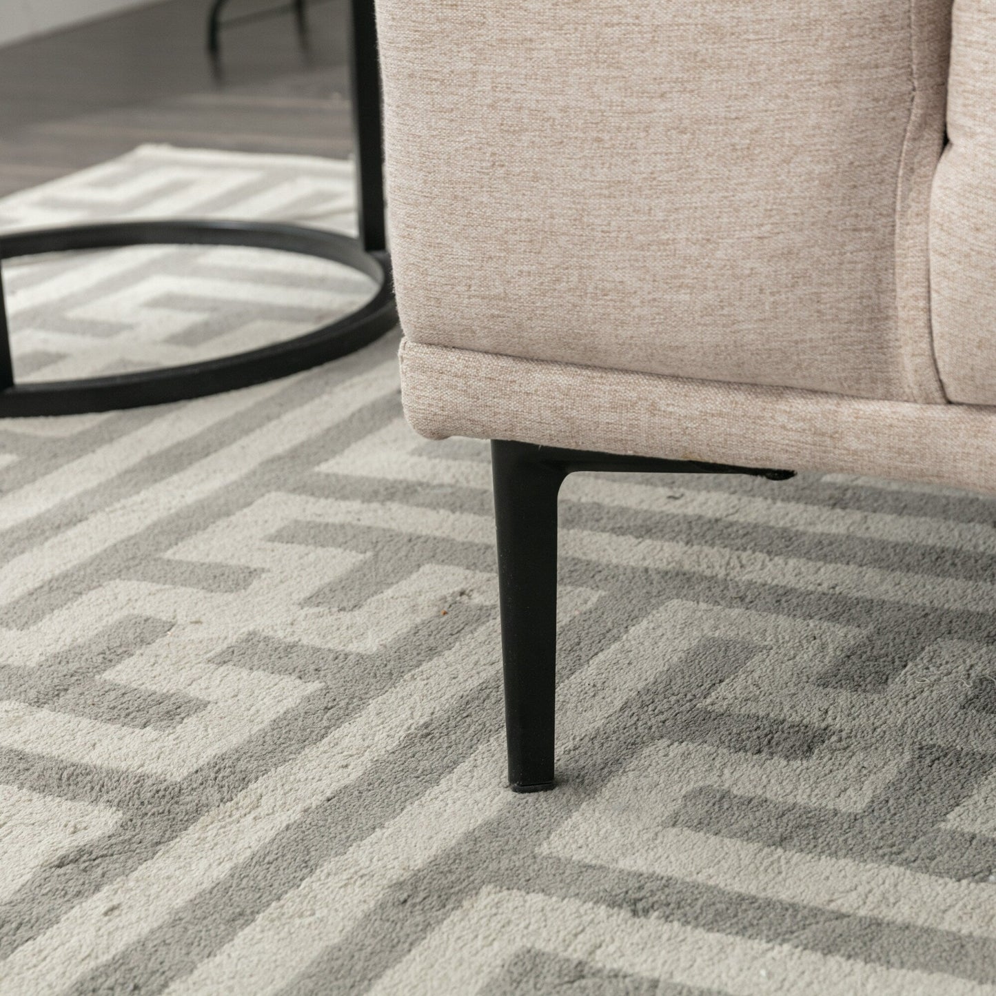 Divano a 2 posti in tessuto beige da 74,8'' con schienale con cuscino rimovibile