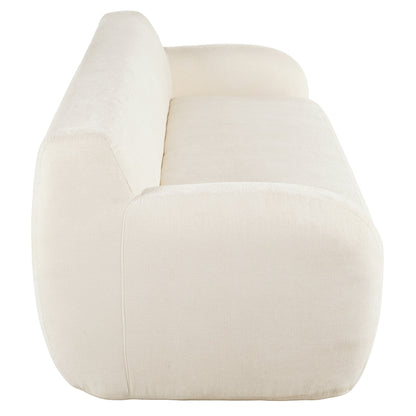 Divano a 3 posti Beige 81.5 Minimalist Compression con sedute ampie e imbottitura in schiuma ad alta densità per soggiorni