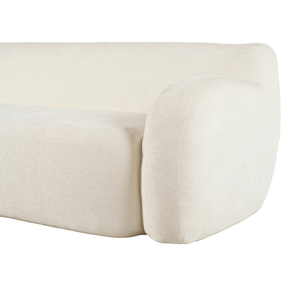 Divano a 3 posti Beige 81.5 Minimalist Compression con sedute ampie e imbottitura in schiuma ad alta densità per soggiorni