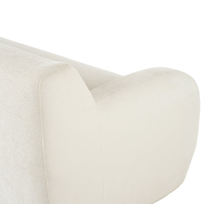 Divano a 3 posti Beige 81.5 Minimalist Compression con sedute ampie e imbottitura in schiuma ad alta densità per soggiorni