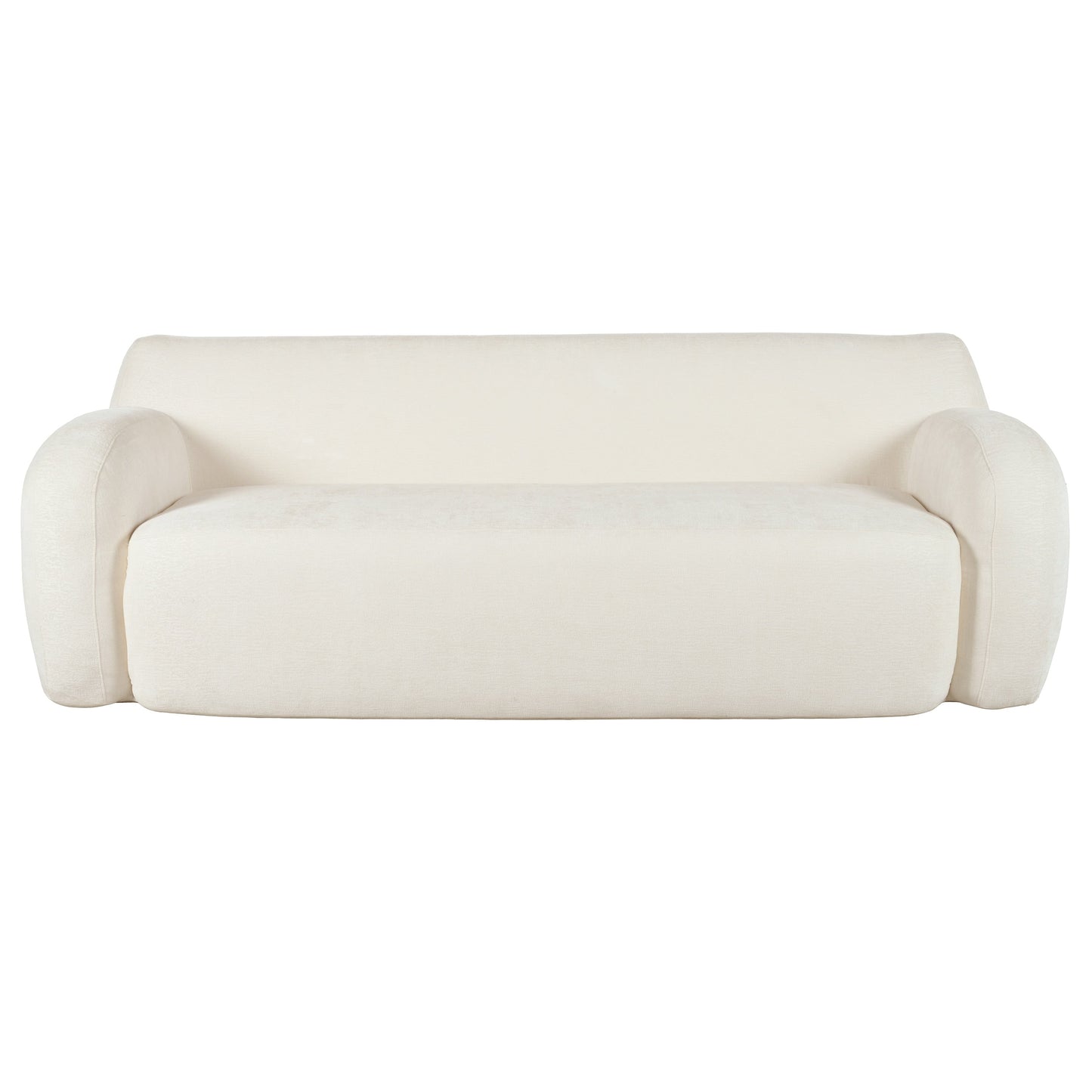 Divano a 3 posti Beige 81.5 Minimalist Compression con sedute ampie e imbottitura in schiuma ad alta densità per soggiorni