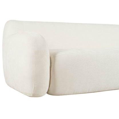 Divano a 3 posti Beige 81.5 Minimalist Compression con sedute ampie e imbottitura in schiuma ad alta densità per soggiorni