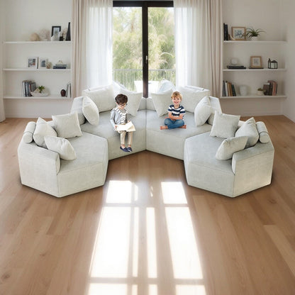 Divano letto singolo in ciniglia beige con cuscino per schienale