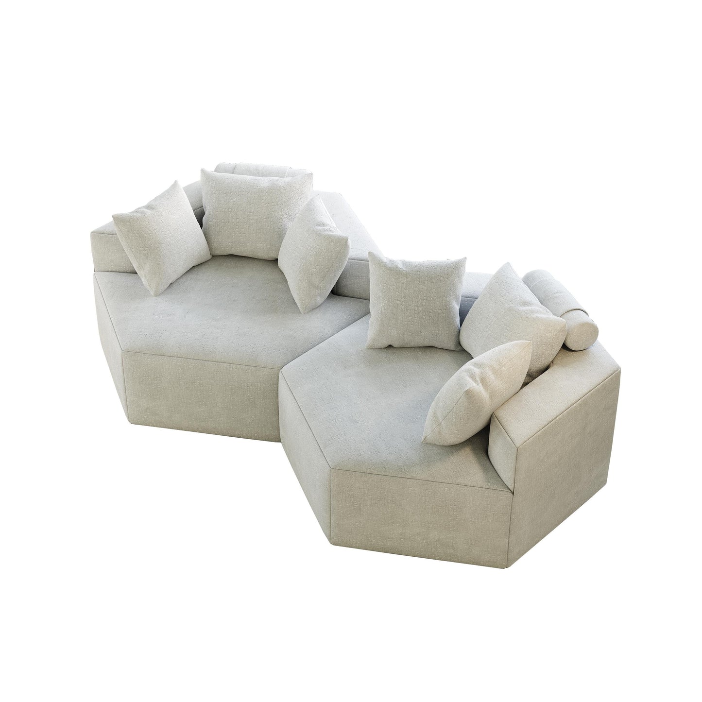 Divano letto singolo in ciniglia beige con cuscino per schienale