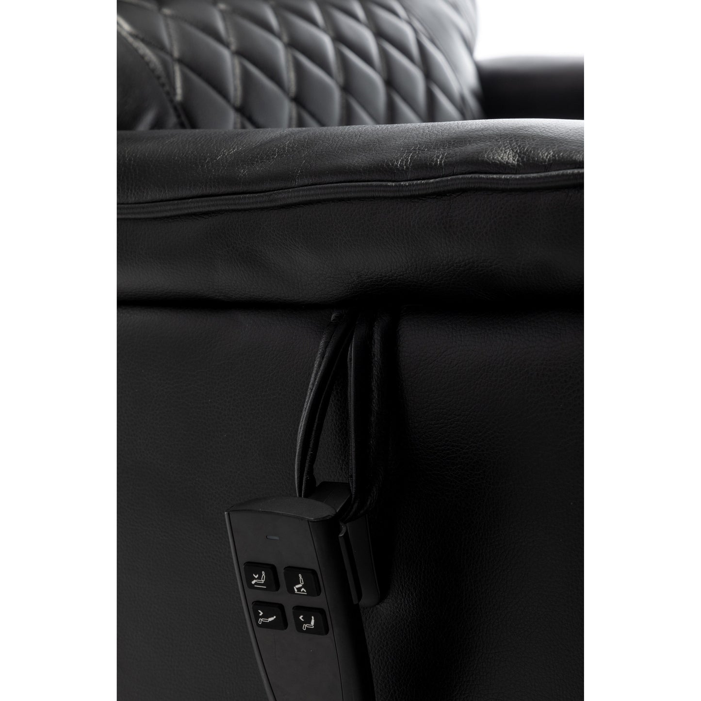 Poltrona reclinabile elettrica beige per anziani con reclinazione completa di 180°, motore OKIN, seduta ampia e tasche laterali