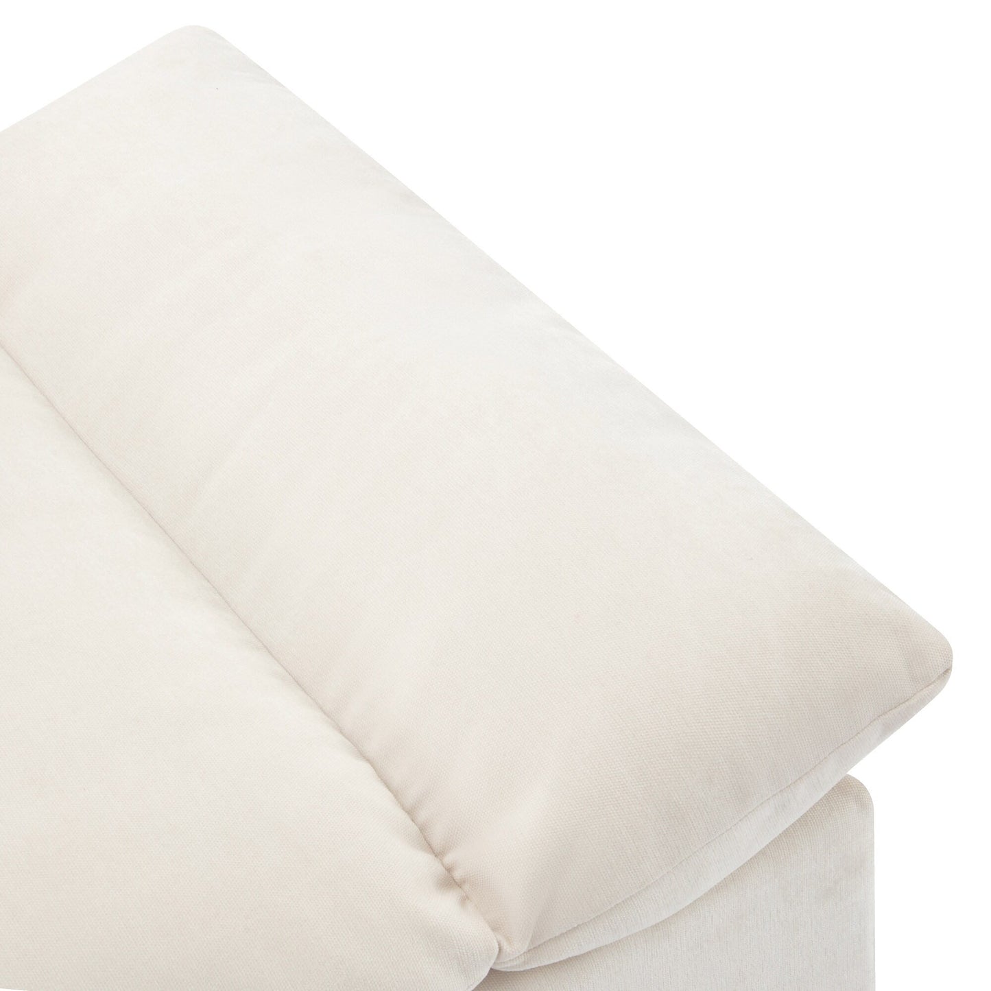 Divano beige a 3 posti in poliestere con contenitori