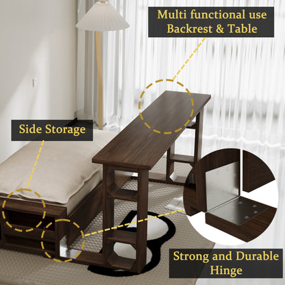 Divano letto trasformabile beige con contenitore