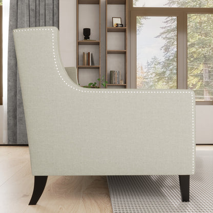 Divano a 3 posti in poliestere beige Mid Century Modern 78,75 con schienale trapuntato a bottoni e comodo cuscino per soggiorno