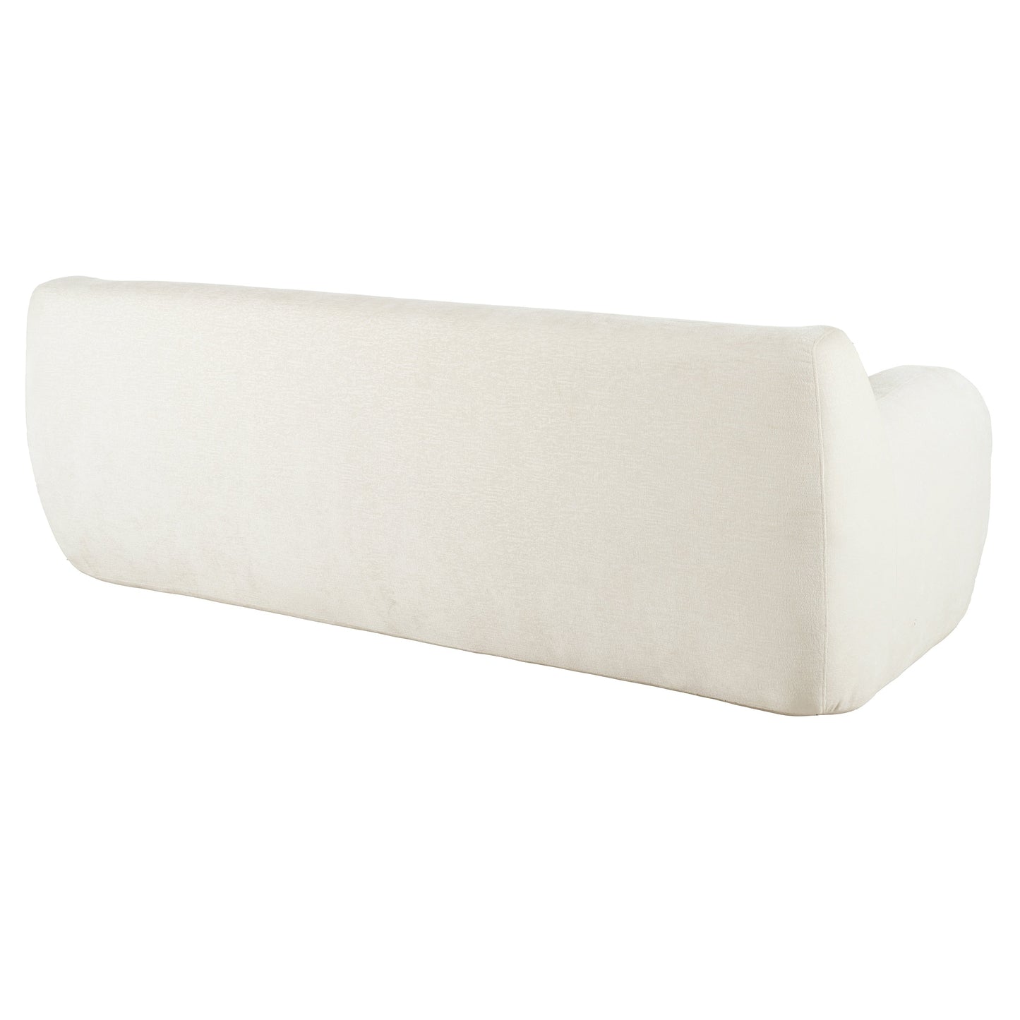 Divano minimalista beige a 3 posti con imbottitura in schiuma ad alta densità