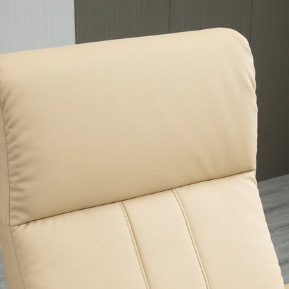 Poltrona reclinabile girevole moderna beige 26