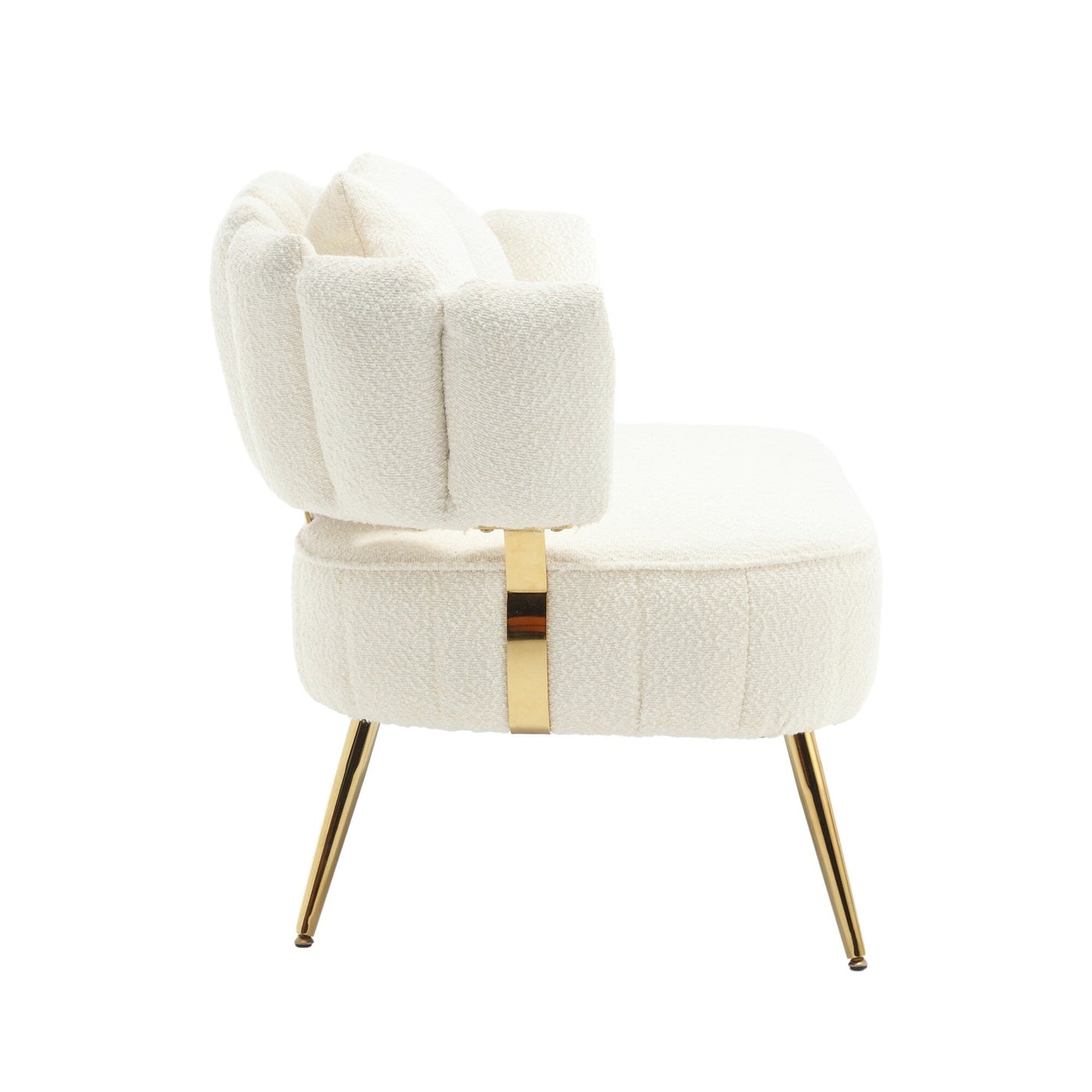 Divano a due posti imbottito in stile moderno beige 51,97 con struttura in metallo e cuscini per soggiorno