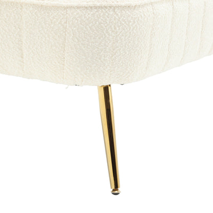 Divano a due posti imbottito in stile moderno beige 51,97 con struttura in metallo e cuscini per soggiorno