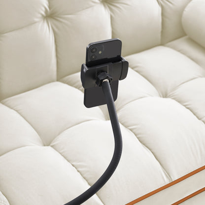 Divano letto trasformabile in velluto beige moderno da 55,5 pollici, con cuscini e tasche laterali per soggiorno