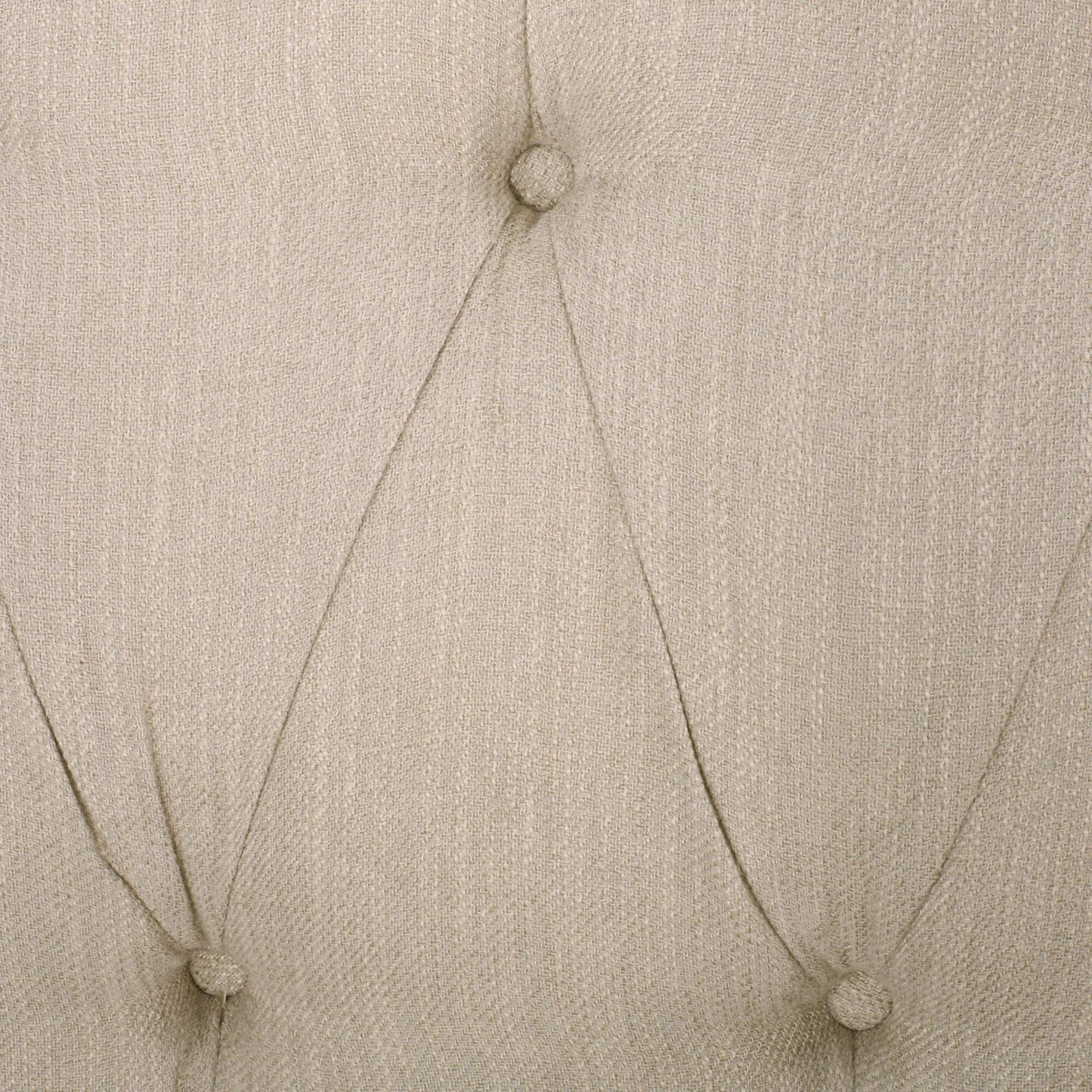 Divano moderno beige 74 a 3 posti con borchie e gambe in legno per soggiorno