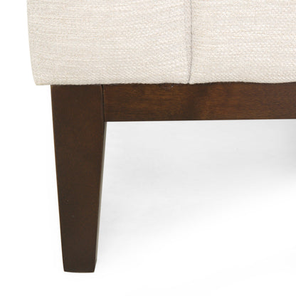 Divano moderno beige da 80 a 3 posti con gambe in legno e cuscini coordinati per il soggiorno