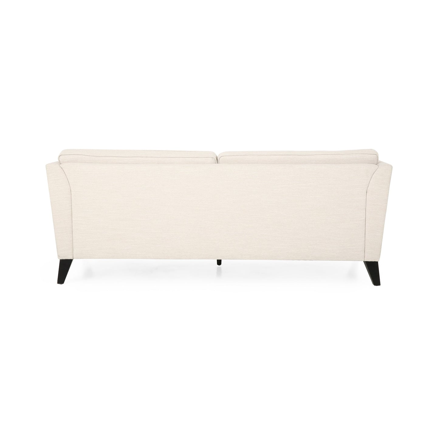 Divano moderno beige da 82,5 posti con gambe in legno di betulla e cuscini laterali per soggiorno